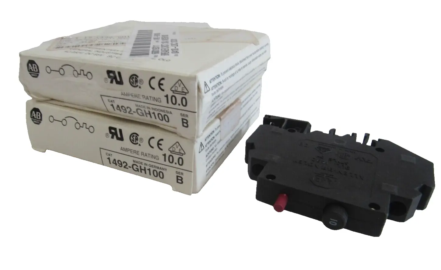 ALLEN BRADLEY 1492-GH100 CIRCUIT BREAKER B 1492GH100 NEW LOT OF 2