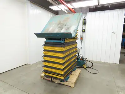 Advance Hydraulic Scissor Lift and Tilt Table 3500lb 48x48" 45° 36" Travel 120V