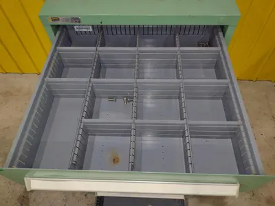 6 DRAWER VIDMAR INDUSTRIAL STORAGE CABINET 30" X 27.5" X 59": STOCK #21443
