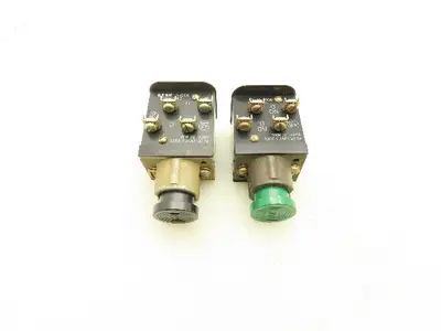 Allen Bradley 800H-AK1A Flush Head Push Button Unit Black Green Ser A Mixed Lot