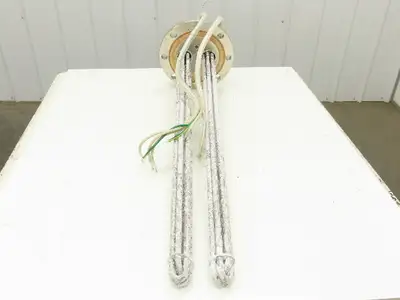 200V3P10KW Stainless Immersion Tube Heater Element 36" 10kw 200V 3PH 11" Flange