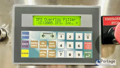 USED INLINE FILLING SYSTEMS SEMI-AUTOMATIC OVERFLOW FILLER