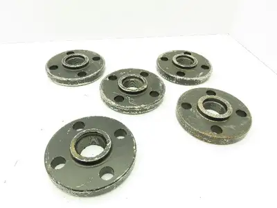 Boltex Class 300 Threaded Flange 1-1/2" NPT 4-Bolt Raised Face  LOT OF 5
