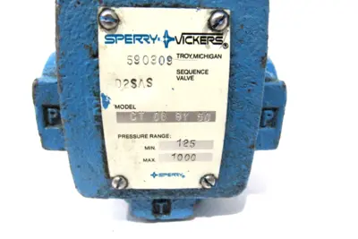 NEW SPERRY VICKERS CT-06-BY-50 HYDRAULIC VALVE 590309 CT06BY50