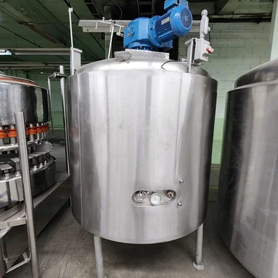 Tank Liquid Mixing and cooling process Food Grade 316 Stainless steel Tank 400 us gal # 7601