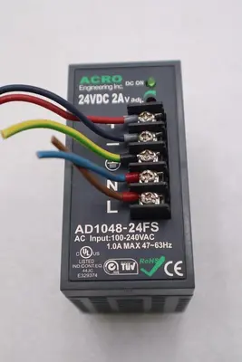 ACRO AD1048-24FS Rail Type Switching Power Supply 24V 2A STOCK K-2995-A