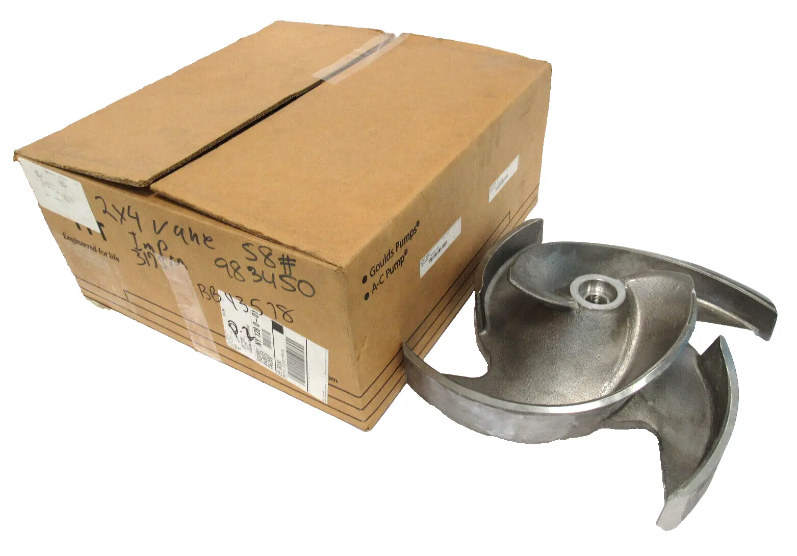 NEW GOULDS 260-64-1216 IMPELLER 6x12x8 3175 17.5" CD4MCU 260641216