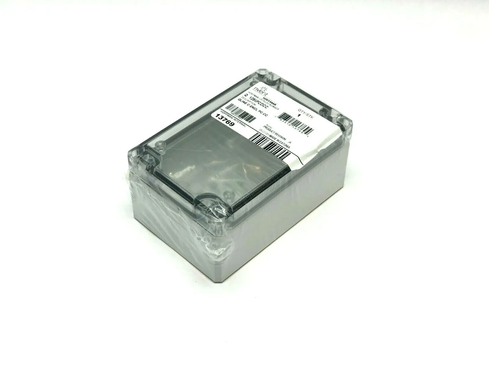 Q1286PCDCC | Hoffman  QLine D Type 4X 120x80x56mm Polycarbonate Clear Cover - New