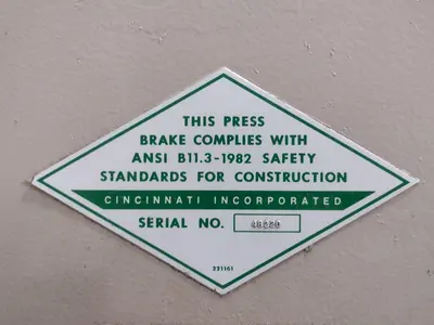 90 TON X 8' CINCINNATI MODEL 90CBX6 HYDRAULIC PRESS BRAKE: STOCK #16451