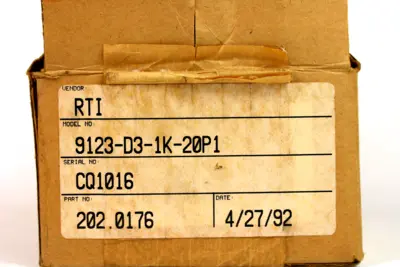 NEW REVERE TRANSDUCER INC. 9123-D3-1K-20P1