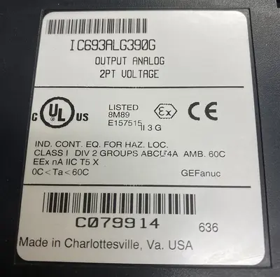 Used GE FANUC IC693ALG390G Misc Electrical & Power Parts Ohio US | Surplus Asset Holdings #1239162