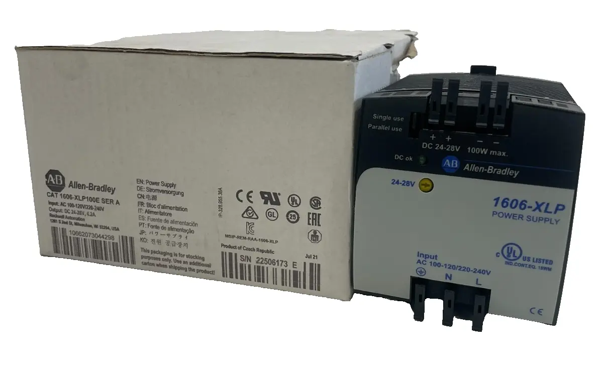 ALLEN BRADLEY 1606-XLP100E POWER SUPPLY SER. A 1606XLP100E NEW, SURPLUS