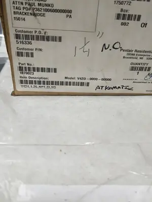 New | in-Stock AQUAMATIC V42D-0000-00000 Pump & Valve Parts | Surplus Asset Holdings #1218211