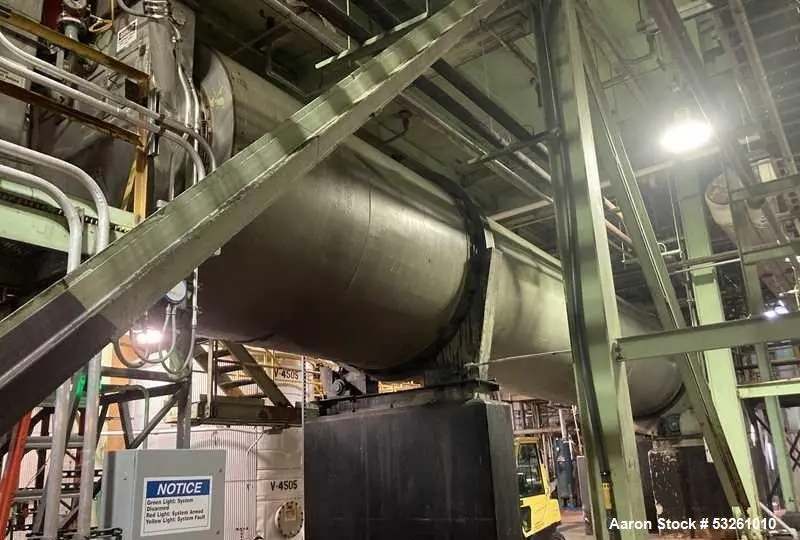 Used FMC 8' x 60' Sanitary Stainless Steel Rotary Dryer – Steam Heated with IEP Explosion Protection System