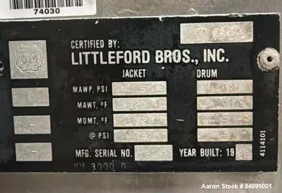 Used LITTLEFORD KM-3000-D Mixers Illinois US | Aaron Equipment #1539990
