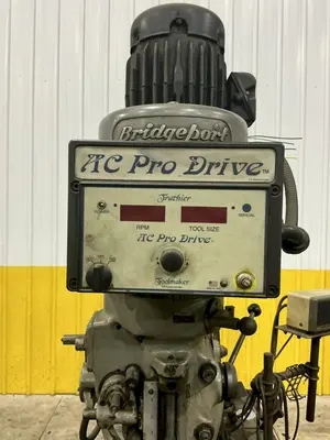 2 HP X 9" X 42" BRIDEPORT SERIES I VERTICAL RAM TYPE KNEE MILL DRO POWER FEEDS VARIABLE DRIVE: YOBRO #24264