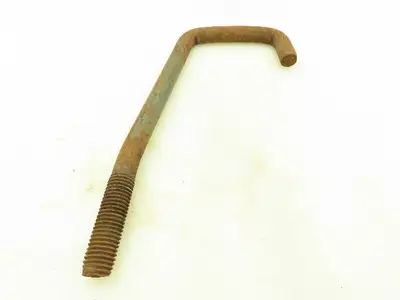 Crane Rail Bolts 11/16" Rod 3/4"-10 Threaded 10" Long 3 1/2" Hook Lot of 34