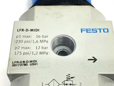 Used Festo Pneumatic Basic Filter Regulator Valve 546425 Parts (Hydraulics and Pneumatics) Michigan US | Maverick Industrial Sales #1402255