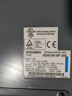 Used MITSUBISHI MDS-DH-SP-200 Spindle Drives Missouri US | Up Time Machines #1302595