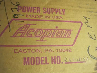 NEW ACOPIAN RD24M9A POWER SUPPLY