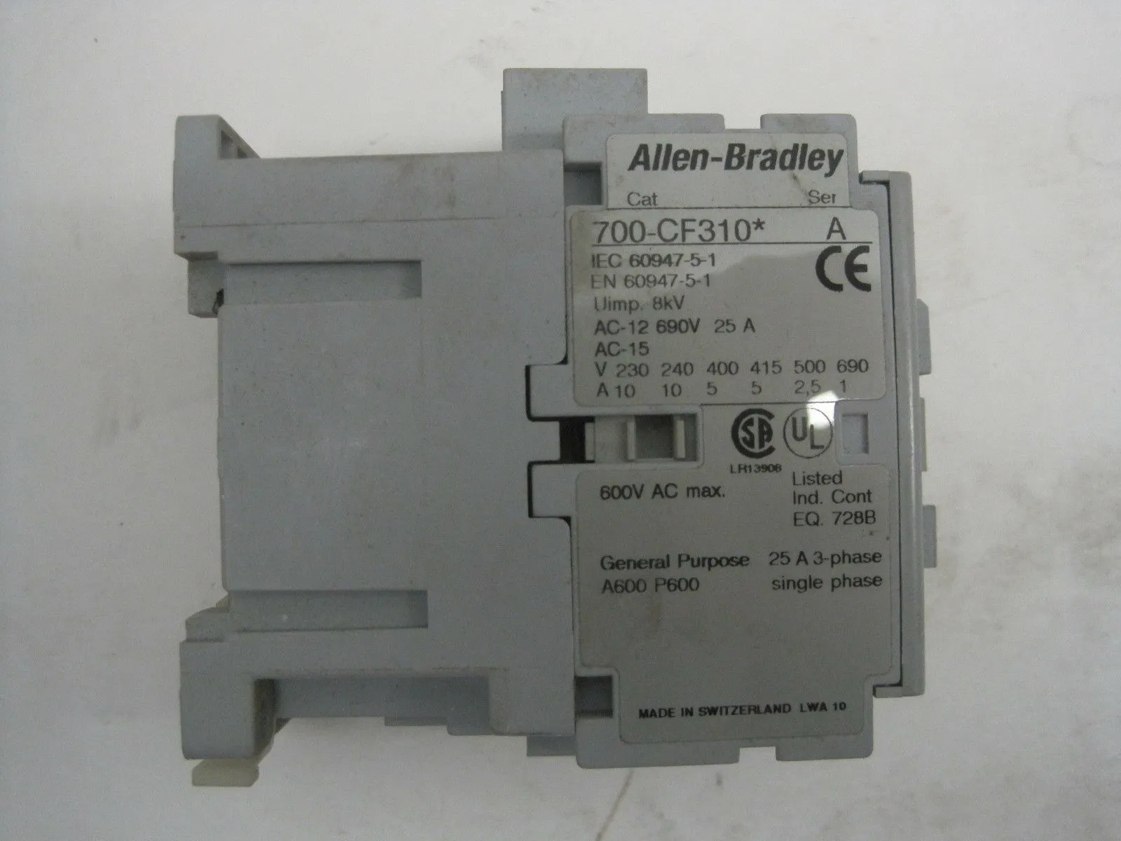 ALLEN BRADLEY 700-CF310 CONTROL RELAY 700CF310