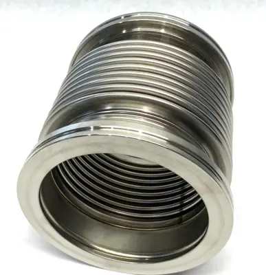 Used Edwards Stai Steel Vacuum Hose Flexible Bellow ISO-LF Flange Size NW-100 Hoses Michigan US | Maverick Industrial Sales #1402226