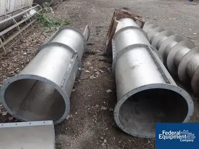 USED Asdor Limited 27"x 36' Asdor Vertical Screw Conveyor, S/S