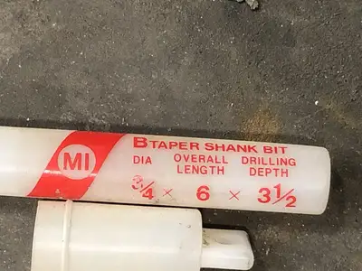 3/4-inch Dia. 6-inch B-Taper Shank Bit