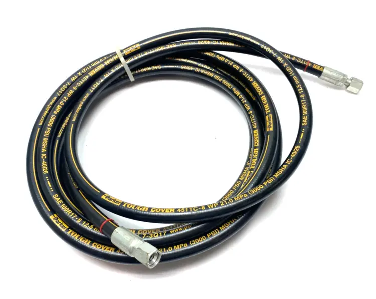 Used PARKER TOUGH COVER HYDRAULIC HOSE 3000PSI MAX 25 FOOT LENGTH Hoses | Maverick Industrial Sales #1105027