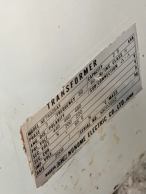 NE Transformer 480/3/60