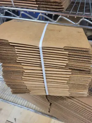 Bundle of 4x4x4 and 7x7x7 Uline Corrugated Shipping Boxes