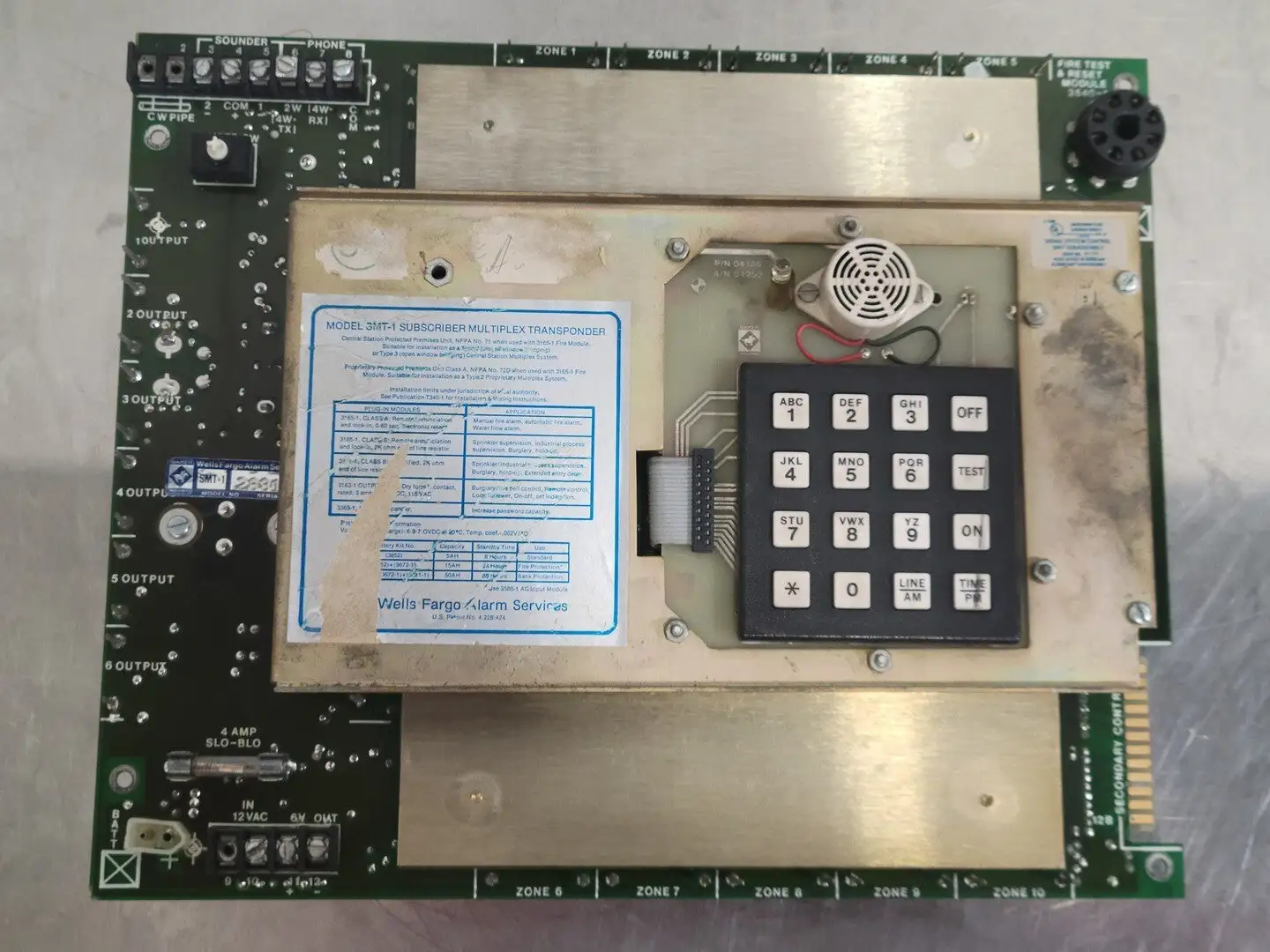 USED WELLS FARGO ALARM SERVICES SMT-1