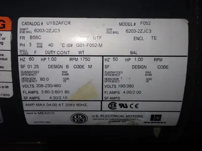 USED US ELECTRIC U1S2AFCR