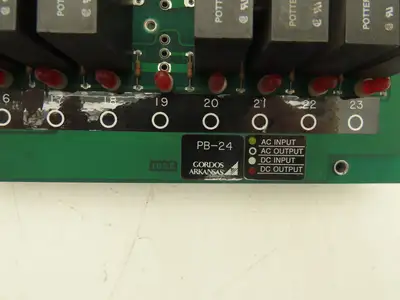 Gordos Arkansas PB-24 Printed Relay Circuit Board Module Card PCB W/22 Relays