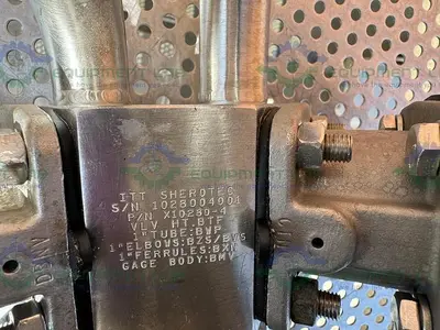 USED 3 ITT PURE FLO ADVANTAGE STAINLESS STEEL DIAPHRAGM VALVE W/ 1" SANITARY FITTINGS