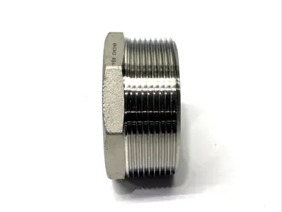 4464K179 | 304 SS Threaded Pipe Fitting, Bushing Adapter, 3" Male x 2-1/2" Female - New – Open box