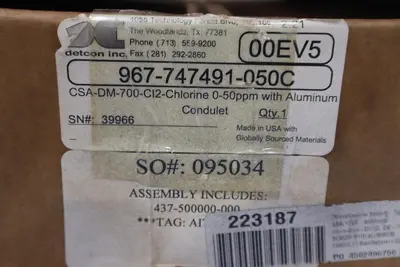 Teledyne Detcon DM-700/ 967-747491-050C Toxic Gas Sensor STOCK 2887A
