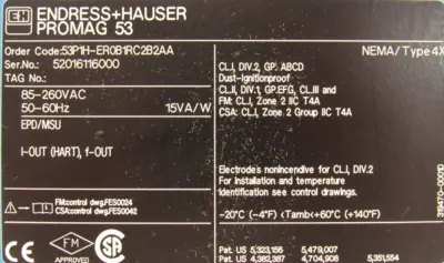 NEW ENDRESS+HAUSER 53P1H-ER0B1RC2B2AA FLOW METER 53P1HER0B1RC2B2AA