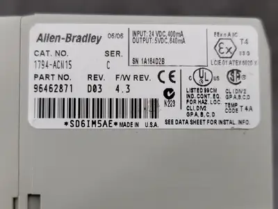 Used ALLEN-BRADLEY 1794-ACN15 Misc Electrical & Power Parts British Columbia CA | Lenmark #253129