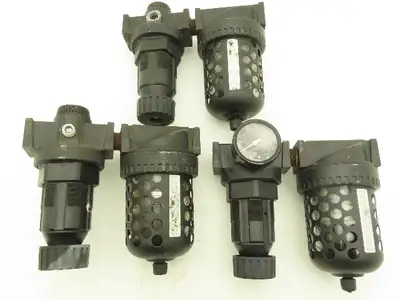 Master Pneumatic R100-4 FD100-4 Regulator Filter Assembly 125 psi 1/2" Lot of 3