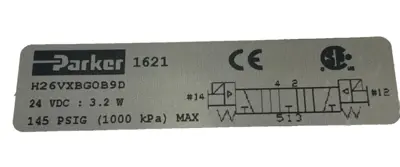 NEW PARKER H26VXBG0B9D SOLENOID VALVE 24VDC 145PSIG