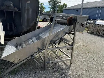 USED MAGNUSON ENGINEERING SHUFFLO FEEDER AND SLICER 54" WIDE