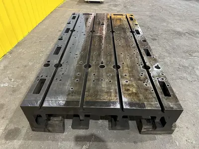 48" X 92" X 12" T-SLOTTED LAYOUT RISER TABLE / FLOOR PLATE: STOCK #19723