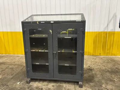 STRONGHOLD MODEL #55-LD-243-BL-SL-SRPG HEAVY DUTY CABINET W/ SEE-THROUGH DOORS: YOBRO #24115