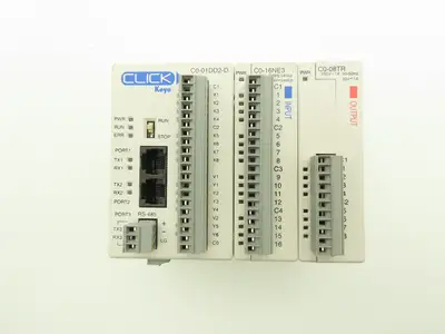 Automation Direct C0-01DD2-D CLICK Koyo PLC 24Vdc 20W W/Input & Output Modules