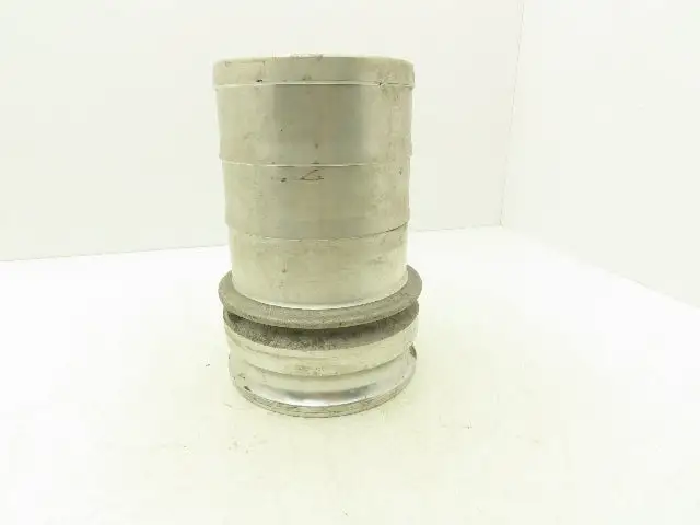 PT Coupling 60E Camlock 6" Aluminum Cam & Groove Adapter x Hose Barb Shank