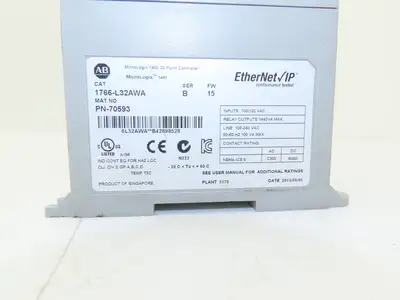 Allen Bradley 1766-L32AWA MicroLogix 1400 Controller Module 32 Point Ser B FW 15