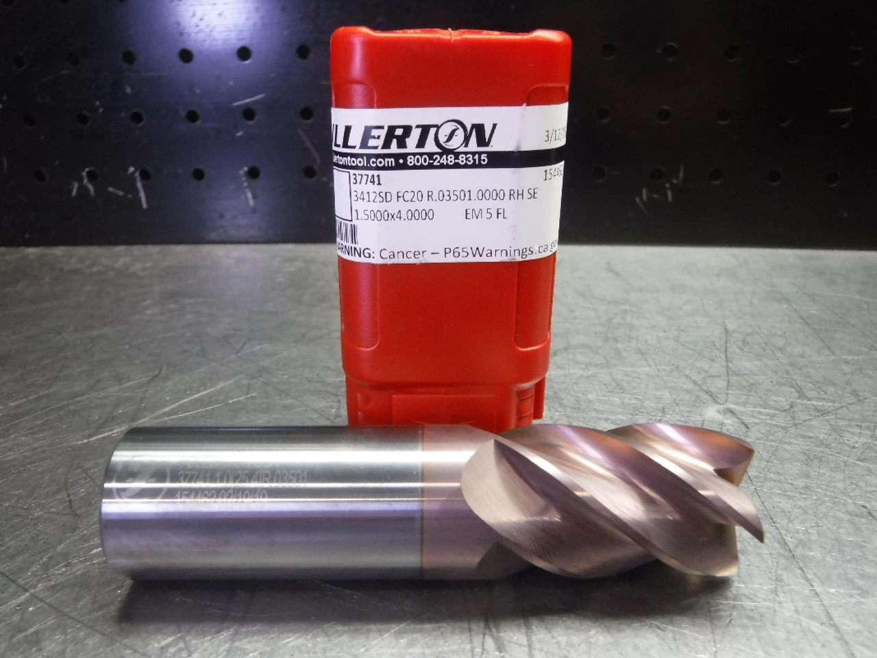Fullerton Tool 1" Solid Carbide Endmill 5 Flute 37741 (LOC1491)