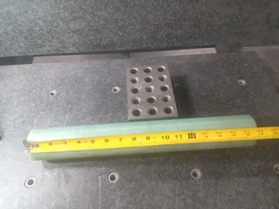 G10 FR4 Garolite  17" (L) x 2-3/8" (W) Round Stock  Material Unsure