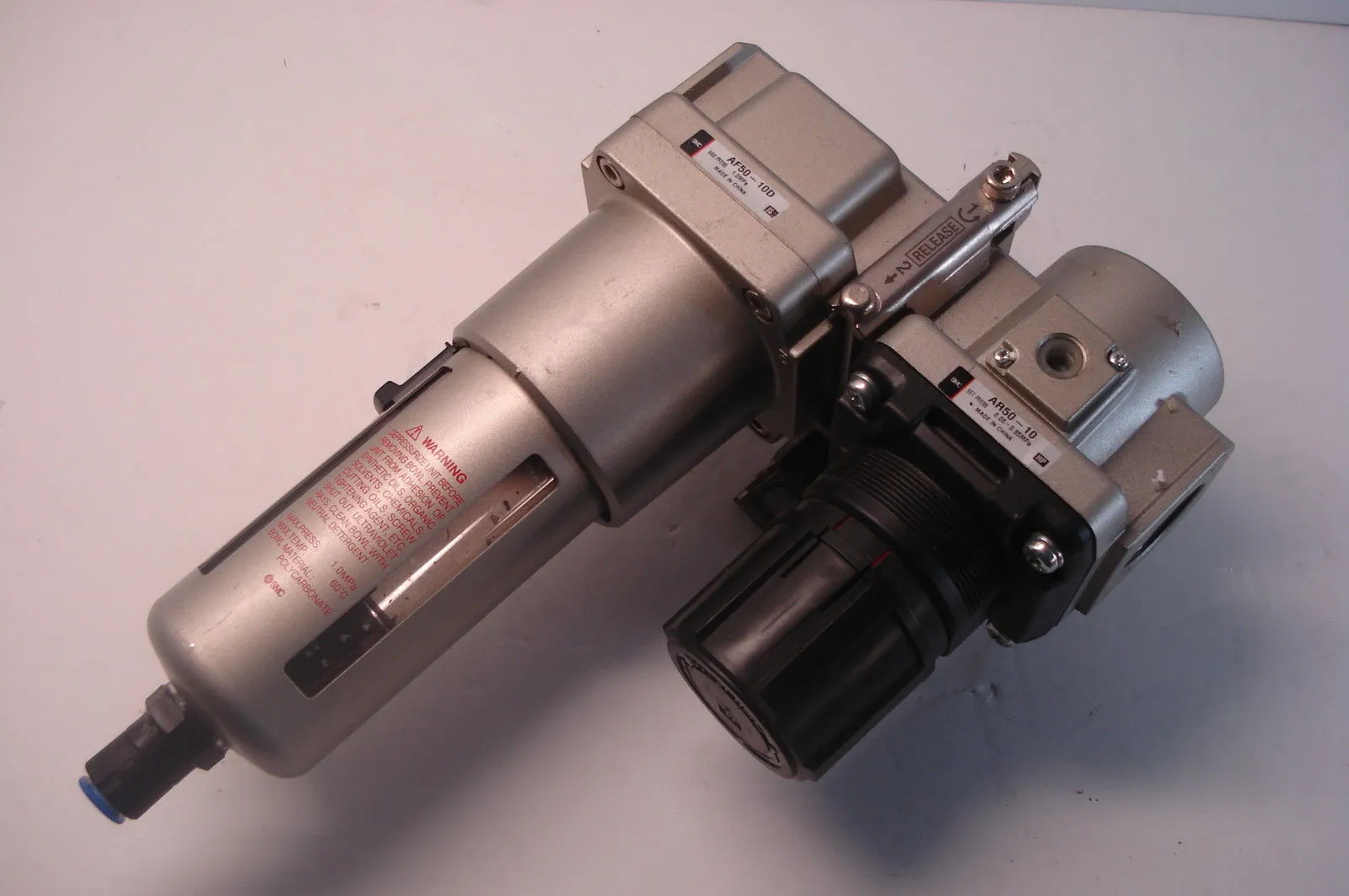 SMC AF50-10D WITH AR50-10 FILTER ACTUATORS REGULATOR